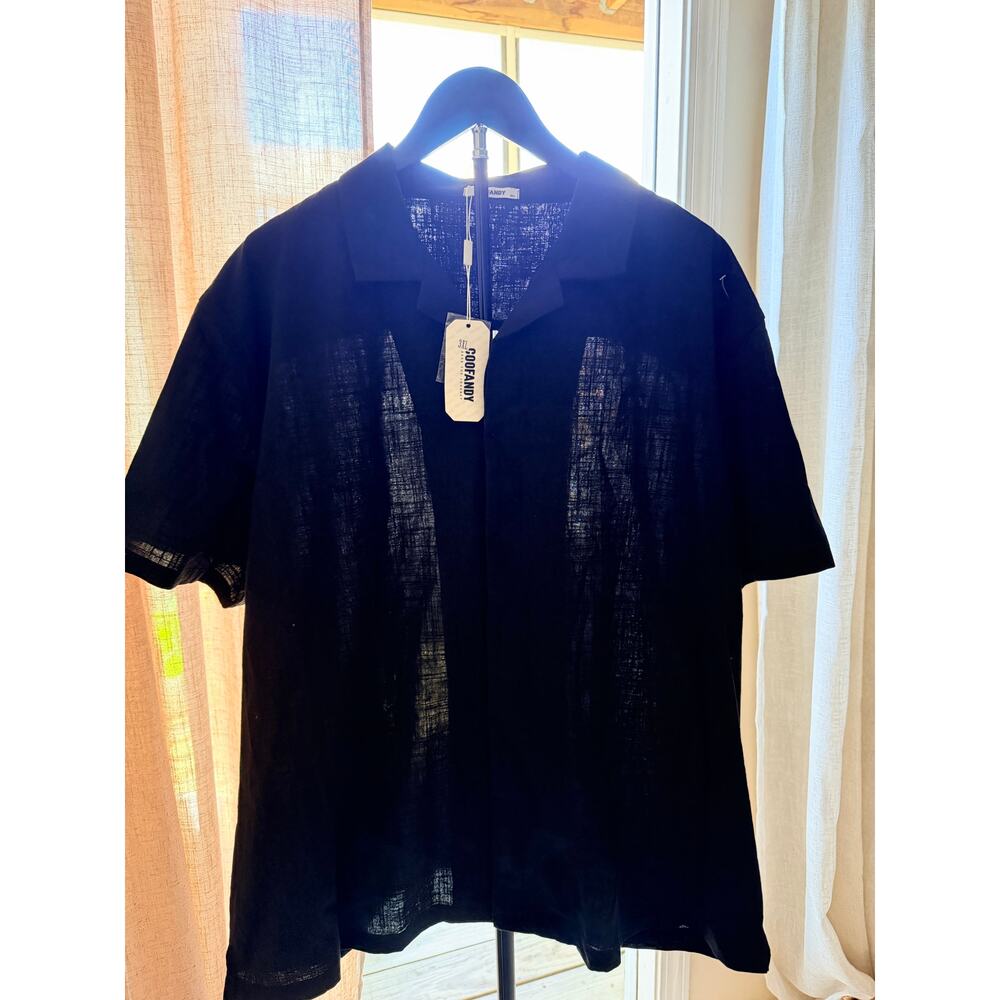 Coofandy Men’s Black 100% cotton shirt NWT